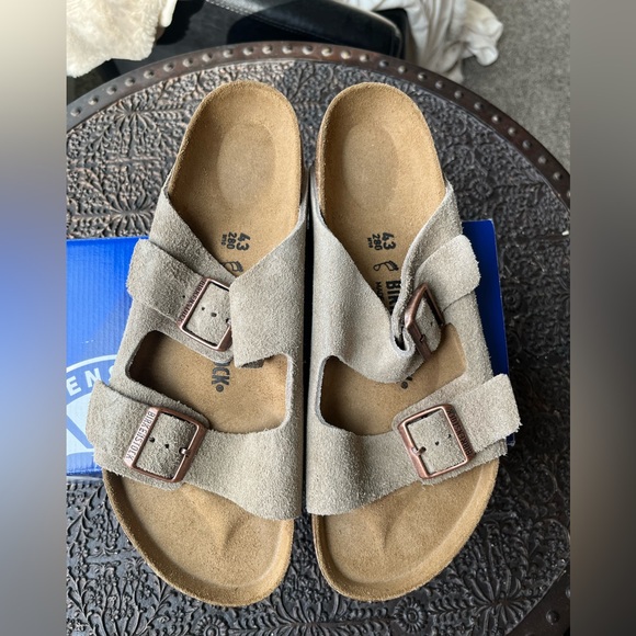 ✨BIRKENSTOCK ARIZONA SUEDE LEATHER SANDALS TAUPE 43 EU 10 US main image 1